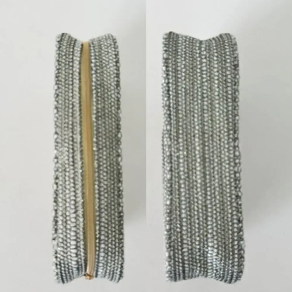 CHANEL textured silver